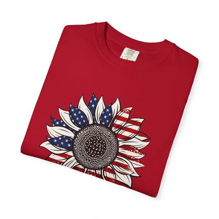 Patriotic Sunflower | Unisex Garment-Dyed T-Shirt