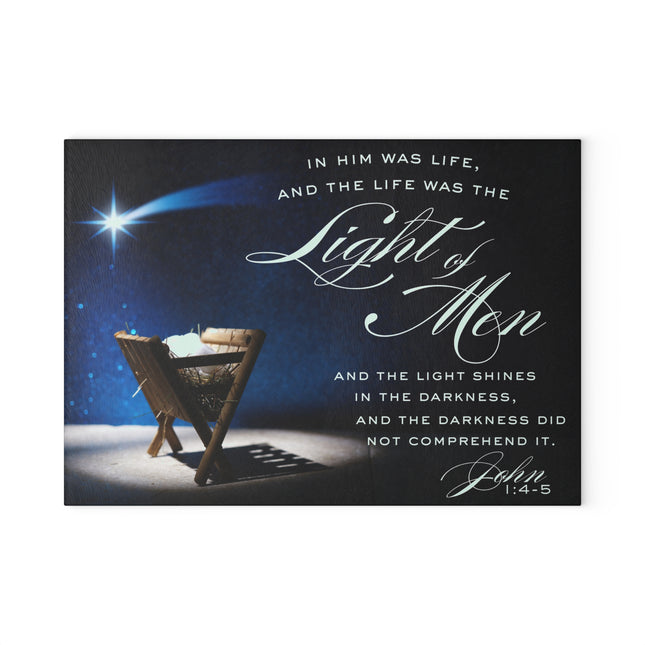 John 1:4-5 Light in the Gathering | Glass Charcuterie & Cutting Board