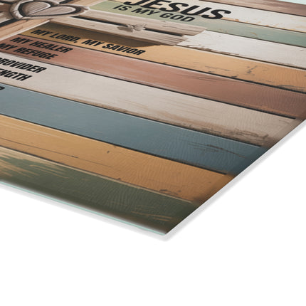 Jesus Is | Glass Charcuterie & Cutting Board