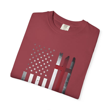 Patriotic Faith Over Fear | Unisex Garment-Dyed T-Shirt
