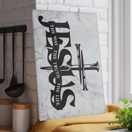 The Way, The Truth, The Life | Glass Charcuterie & Cutting Board