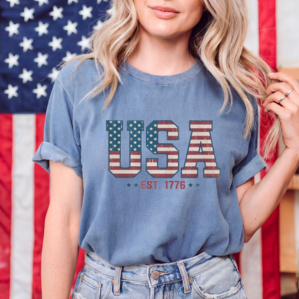 USA EST. 1776 | Unisex Garment-Dyed T-Shirt