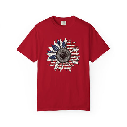 Patriotic Sunflower | Unisex Garment-Dyed T-Shirt