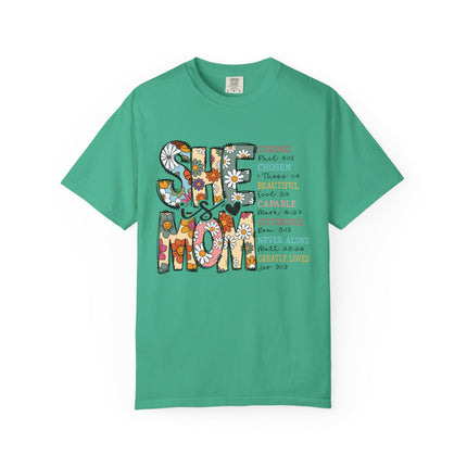 She Is Mom Comfort Color T-Shirt
