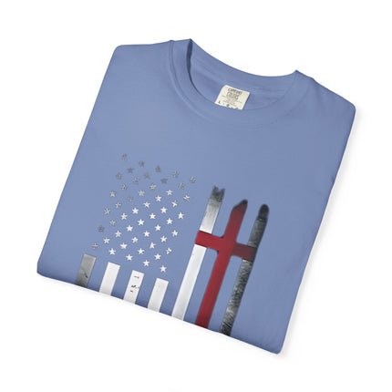 Patriotic Faith Over Fear | Unisex Garment-Dyed T-Shirt
