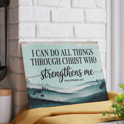 I Can Do All Things | Glass Charcuterie & Cutting Board