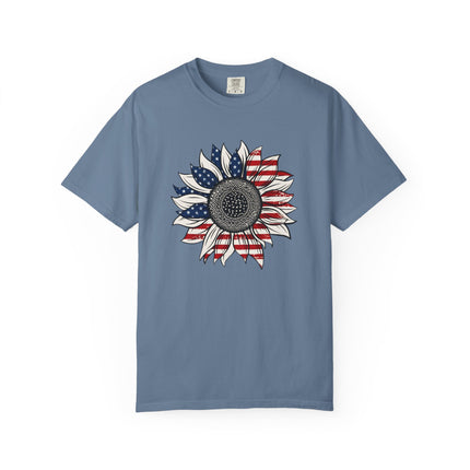 Patriotic Sunflower | Unisex Garment-Dyed T-Shirt