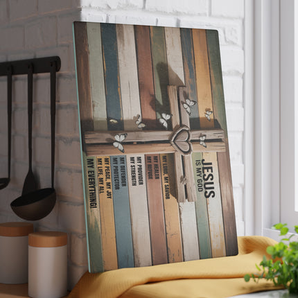 Jesus Is | Glass Charcuterie & Cutting Board