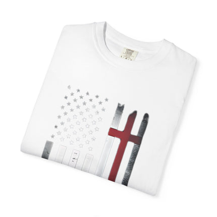 Patriotic Faith Over Fear | Unisex Garment-Dyed T-Shirt