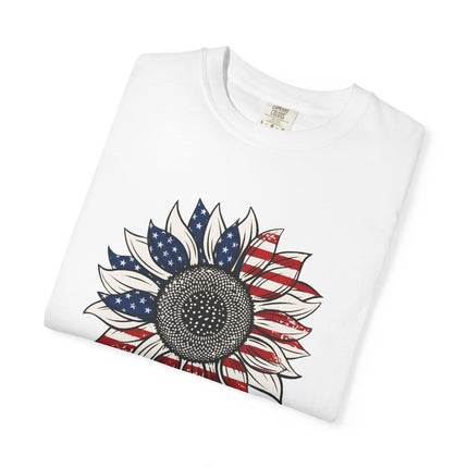 Patriotic Sunflower | Unisex Garment-Dyed T-Shirt
