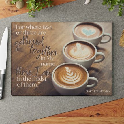 Matthew 18:20 KVJ | Part 2 of 2 | Tempered Glass Charcuterie & Cutting Board Set