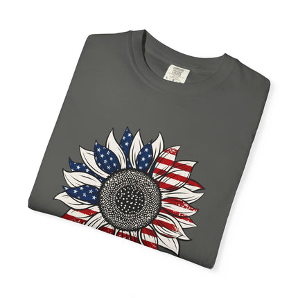 Patriotic Sunflower | Unisex Garment-Dyed T-Shirt