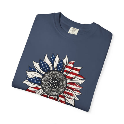 Patriotic Sunflower | Unisex Garment-Dyed T-Shirt