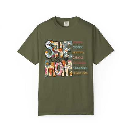 She Is Mom Comfort Color T-Shirt