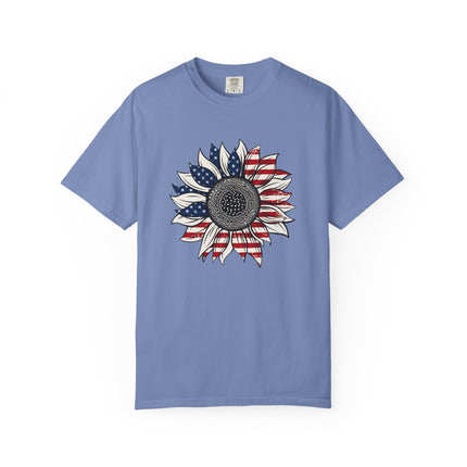 Patriotic Sunflower | Unisex Garment-Dyed T-Shirt