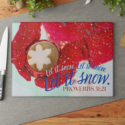 Clothed In Crimson | Glass Charcuterie & Cutting Board