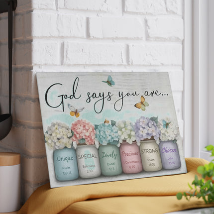 God Says You Are | Glass Charcuterie & Cutting Board