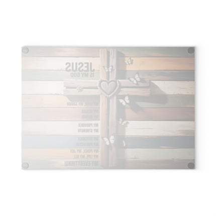 Jesus Is | Glass Charcuterie & Cutting Board