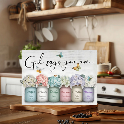 God Says You Are | Glass Charcuterie & Cutting Board