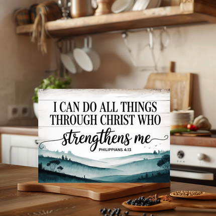 I Can Do All Things | Glass Charcuterie & Cutting Board