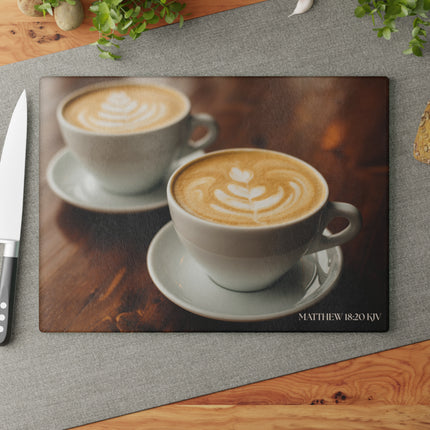 Matthew 18:20 KVJ | Part 1 of 2 | Tempered Glass Charcuterie & Cutting Board Set