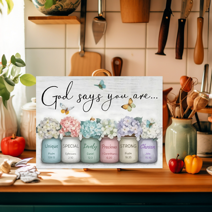 God Says You Are | Glass Charcuterie & Cutting Board