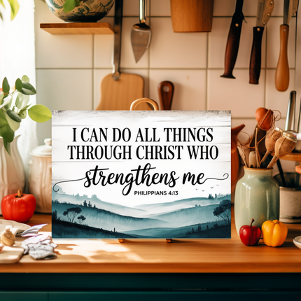 I Can Do All Things | Glass Charcuterie & Cutting Board