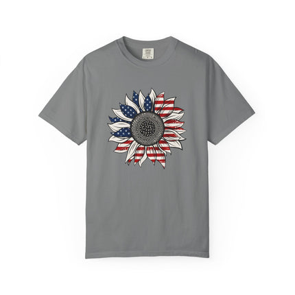 Patriotic Sunflower | Unisex Garment-Dyed T-Shirt