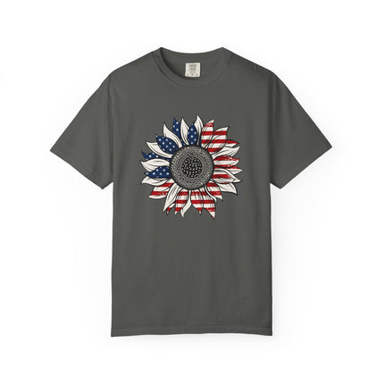 Patriotic Sunflower | Unisex Garment-Dyed T-Shirt