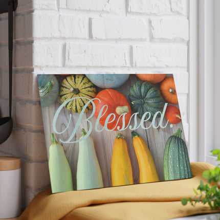 BLESSED. | Grateful. Thankful. BLESSED. Part 3 of 3 | Tempered Glass Charcuterie & Cutting Board Set
