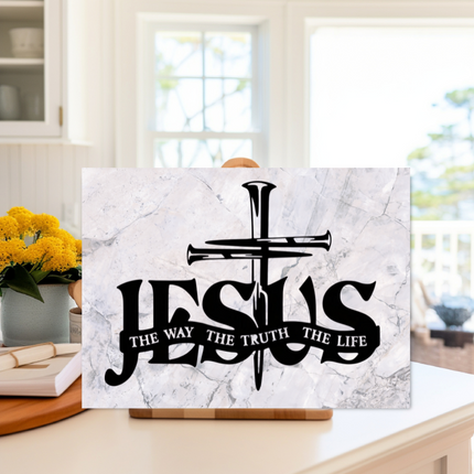 The Way, The Truth, The Life | Glass Charcuterie & Cutting Board