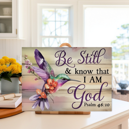 Be Still & Know | Glass Charcuterie Cutting Board