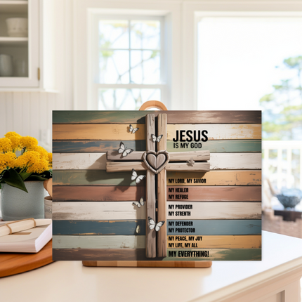 Jesus Is | Glass Charcuterie & Cutting Board