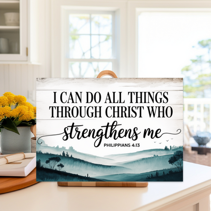 I Can Do All Things | Glass Charcuterie & Cutting Board