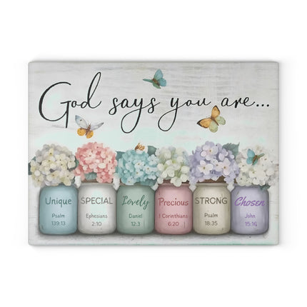 God Says You Are | Glass Charcuterie & Cutting Board