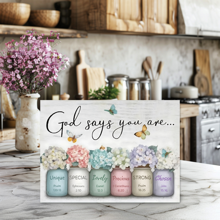 God Says You Are | Glass Charcuterie & Cutting Board