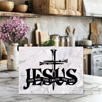 The Way, The Truth, The Life | Glass Charcuterie & Cutting Board