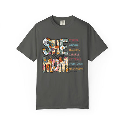 She Is Mom Comfort Color T-Shirt