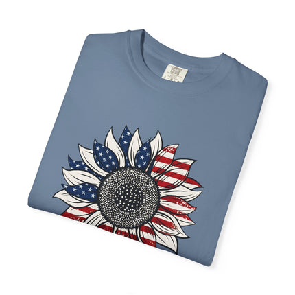 Patriotic Sunflower | Unisex Garment-Dyed T-Shirt