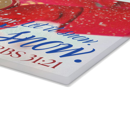 Clothed In Crimson | Glass Charcuterie & Cutting Board