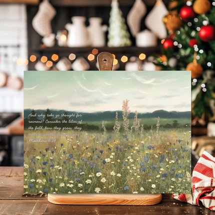 "Consider the Lilies" Glass Cutting Board