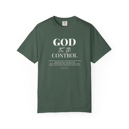 God Is In Control | Unisex Garment-Dyed T-Shirt