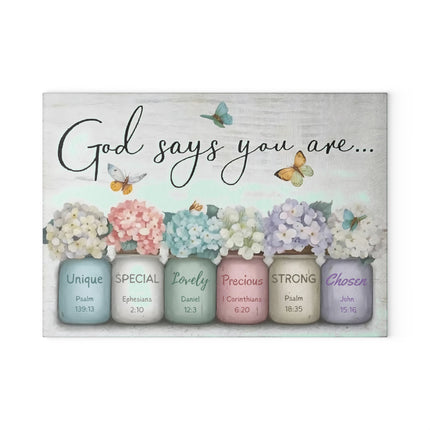 God Says You Are | Glass Charcuterie & Cutting Board