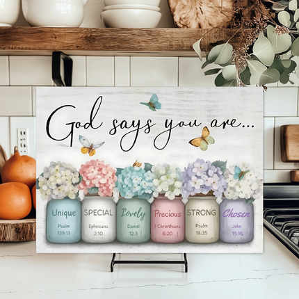 God Says You Are | Glass Charcuterie & Cutting Board