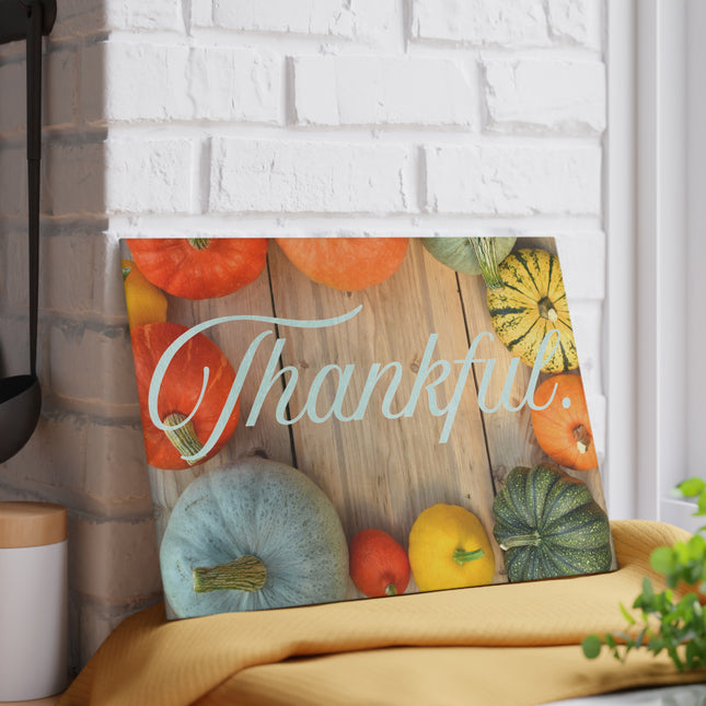THANKFUL. | Grateful. THANKFUL. Blessed. Part 2 of 3 | Tempered Glass Charcuterie & Cutting Board Set