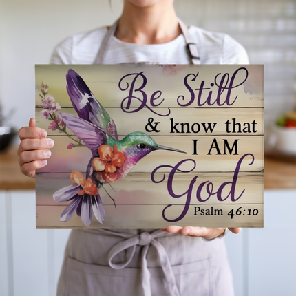 Be Still & Know | Glass Charcuterie Cutting Board