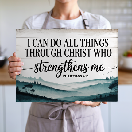 I Can Do All Things | Glass Charcuterie & Cutting Board