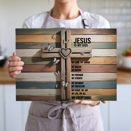 Jesus Is | Glass Charcuterie & Cutting Board