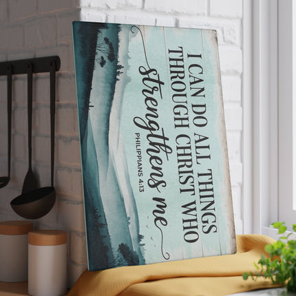 I Can Do All Things | Glass Charcuterie & Cutting Board