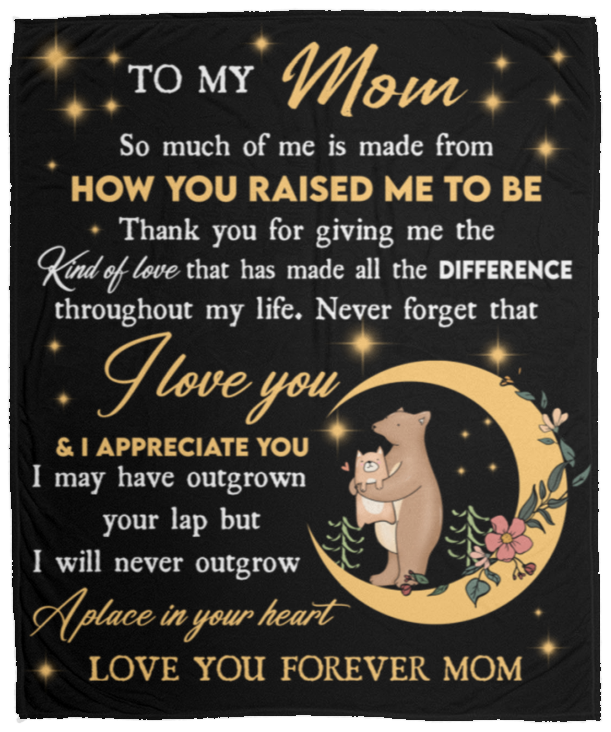 “To My Mom” Plush Fleece Blanket - 50in x60in